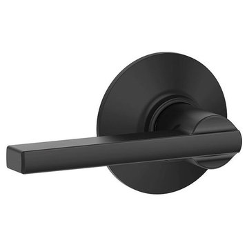 Schlage F10-LAT Latitude Passage Door Lever Set - Matte Black