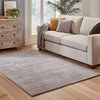 Arista Solid Gray Hand-Crafted Area Rug, 6'x9'