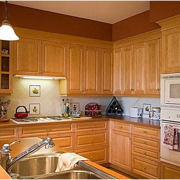 This fairly large kitchen was the focal point for our client's new custom home
