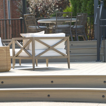 Custom Multi Tier Pool Deck with Cabana in Macomb, MI