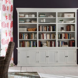 Newport Large Bookcase - Glass Display Cabinets & Hutches