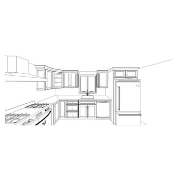 Beach House Kitchen Design Process drawings