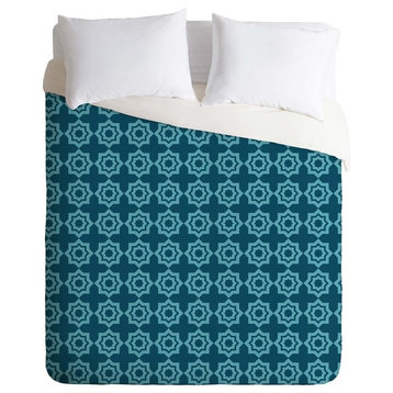 Deny Designs Khristian A Howell Moroccan Mirage Blue Duvet Cover - Lightweight