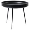 Mater Bowl Coffee Table, Black Stain, Steel Legs