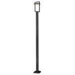 Z-Lite - Z-Lite 566PHBS-536P-BK-LED Luttrel 1 Light Outdoor Post Mount in Black - A clean contemporary look invites stylish surrounding decor, and this black aluminum one-light outdoor post mounted fixture reflects modern style. Enjoy the geometric silhouette and sleek finish combined with a petite frosted glass shade.
