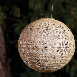 Solar Lacy Lantern Globe - Outdoor Decor