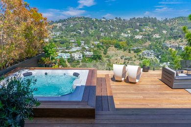 Hollywood Hills Hillside Deck and Outdoor Kitchen