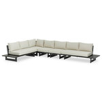 Meridian Furniture - Maldives Cream Water Resistant Fabric Outdoor Patio Modular Sectional - Create your own custom contemporary look on the deck or porch with the addition of this Maldives outdoor patio armless chair. Part of a large collection that lets you mix and match modular pieces to get the look you crave most. This modular sectional has cream water resistant fabric with a base made from grey aluminum, so it's sturdy, tough, and ready to face the elements with impeccable beauty, season in and season out. Shop the contemporary pieces in this collection to create the outdoor entertaining area of your dreams.