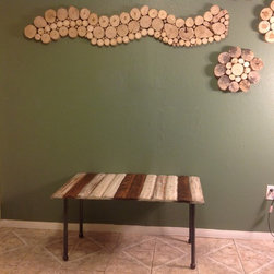 Reclaimed Wood Spool Modern Rustic Coffee Table - Coffee Tables