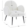 Safavieh Couture Crystalyn Boucle Accent Chair, Ivory/Black