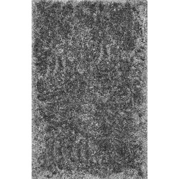 nuLOOM Paloma Hand-Tufted Solid Shag Rug, Gray, 7'6"x9'6"