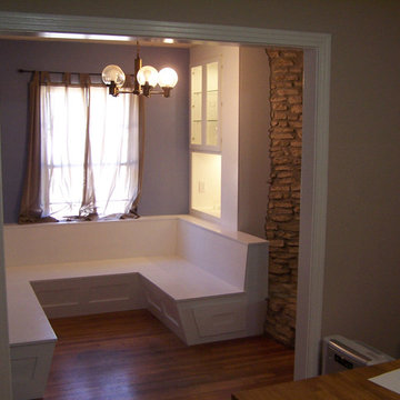 Dining Booth & China Cabinet (after)