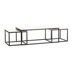 SET OF NESTING COFFEE TABLES - SET OF 3 - Coffee Table Sets