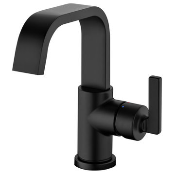 Luxier BSH14-S Single-Handle Bathroom Faucet with Drain, Matte Black