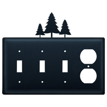 Triple Switch and Single Outlet, Pine Trees