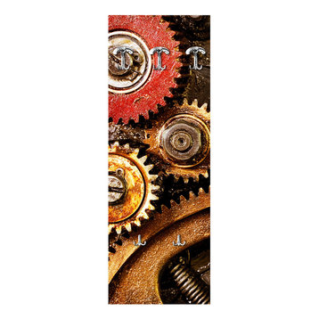 Colored Gears Wall Coat Rack