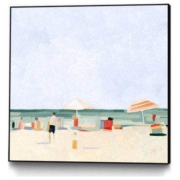 Giant Art Canvas  30x30 Family Vacation II Framed in Pink