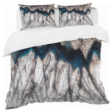 Backlit Mineral Macro Abstract Duvet Cover Set, Full/Queen