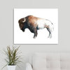 "Colorful Bison Dark Brown" Wrapped Canvas Art Print, 30"x24"x1.5"