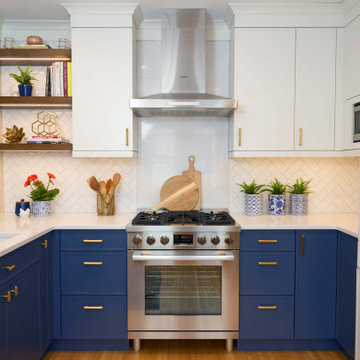 Fresh Blue and White Kitchen