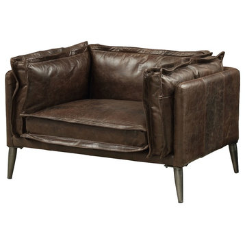 ACME Porchester Chair, Distress Chocolate Top Grain Leather
