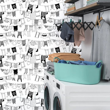 Wallpaper installation Laundry Room in Escondido
