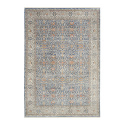 Nourison - Nourison Starry Nights 8'6" x 11'6" Light Blue Vintage Indoor Area Rug - Area Rugs