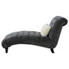 Emerald Home Hutton II Tufted Chaise, Charcoal Gray