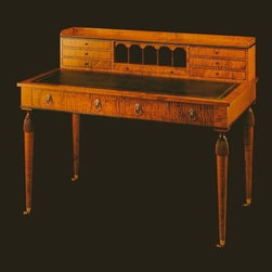 Tiger Maple Regency Desk - Desks And Hutches