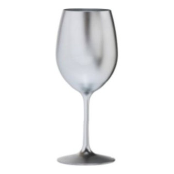Silver Metallic-Look Acrylic Small Wine Glass