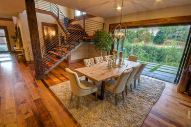 Example of a trendy dining room design in Portland