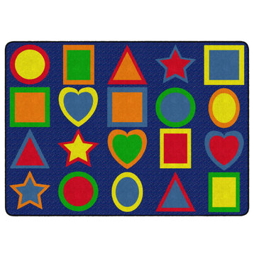 Flagship Carpets VA302-32A 6'X8'4" All Kinds of Shapes Primary Educational Rug