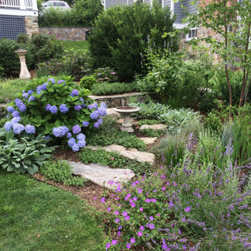 Blue Garden Near the Beach