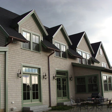 Lead coated copper roof panels and copper gutter installation