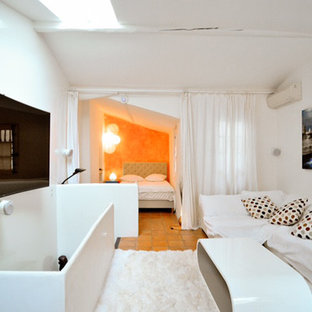 Inspiration for a mediterranean home theater remodel in Marseille