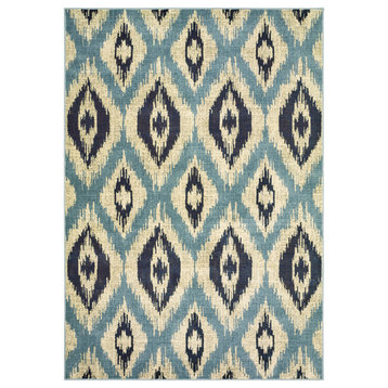 Oriental Weavers Linden Collection Blue/ Grey Geometric Indoor Area Rug 1'10"X3'