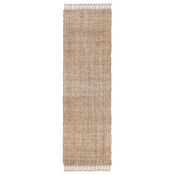 Safavieh Vintage Leather Collection NF821F Rug, Grey/Natural, 2'3" X 8'