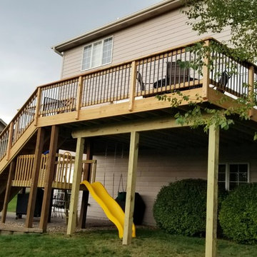 Cedar Deck Addition and Resurface with Picture Frame