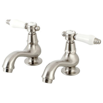 Kingston Brass KS1108BPL Basin Tap Faucet With Lever Handle, Brushed Nickel