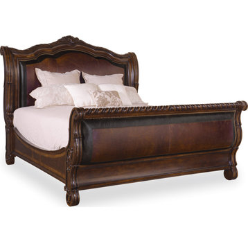 Valencia Upholstered Sleigh Bed - Tuscan, California King