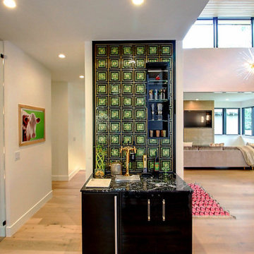 Glam Mid-Century Lounge Bar Wine Room