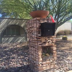 Custom gabion mailbox - Outdoor Structures