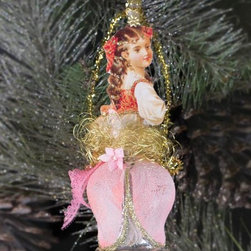 Bavarian Princess Ornament (Pink Tulip) - Christmas Ornaments