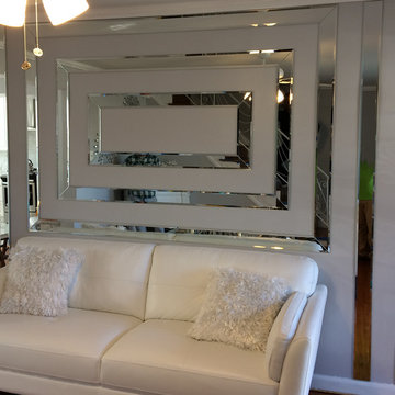 Custom Bevel Edge Mirrored Wall