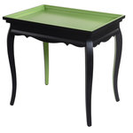 StyleCraft - Dann Foley Lifestyle End Table Black and Life Green Finish - Round out the look of your living room or finished basement space with the StyleCraft Dann Foley lifestyle end table. This modern end table is made from mdf and strong fir wood, and is finished in a rich coat of paint. This table measures 28"l x 20"w x 26.5"h.