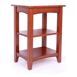 Alaterre Furniture - Shaker Cottage 2 Shelf End Table, Cherry - Side Tables And End Tables