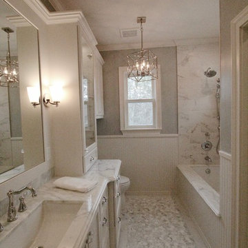 White and Gray Bathroom Showcase
