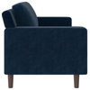 DHP Brynn Loveseat 2 Seater Sofa in Blue Velvet
