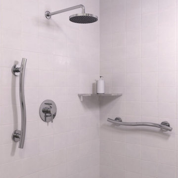 Wavy Grab Bars in Polished Chrome
