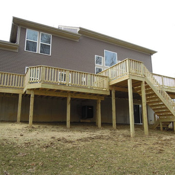 Treated Lumber 2-Tier Deck, Milford Ohio area